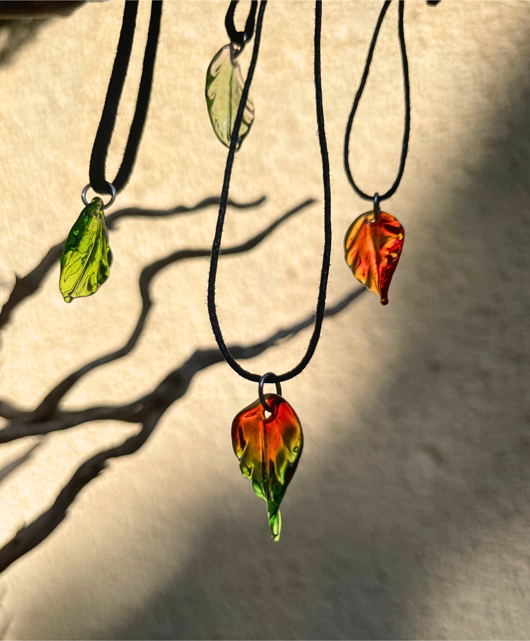 Glass Leaf Pendant