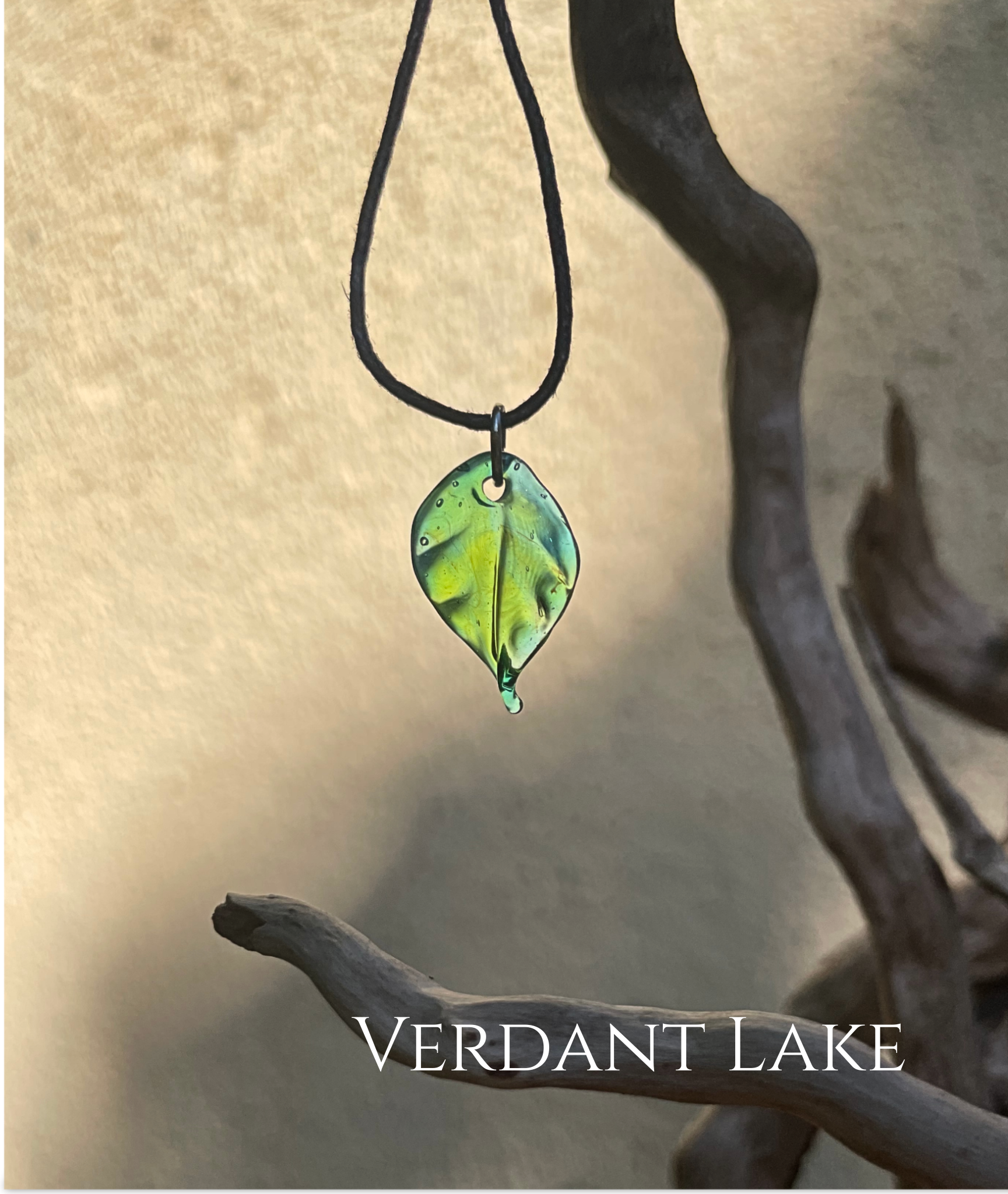 Glass Leaf Pendant